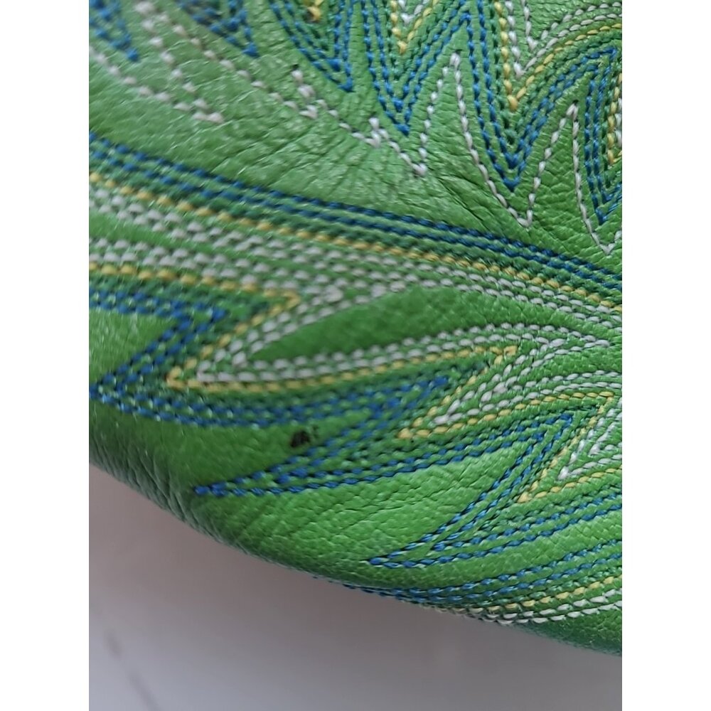 Ariat Men’s Western Leather Cowboy Boots Big Loop Square Toe Green Size 10D - Picture 14 of 15